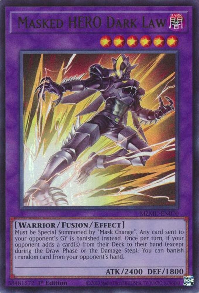 Masked HERO Dark Law (MZMU-EN070) - Ultra Rare