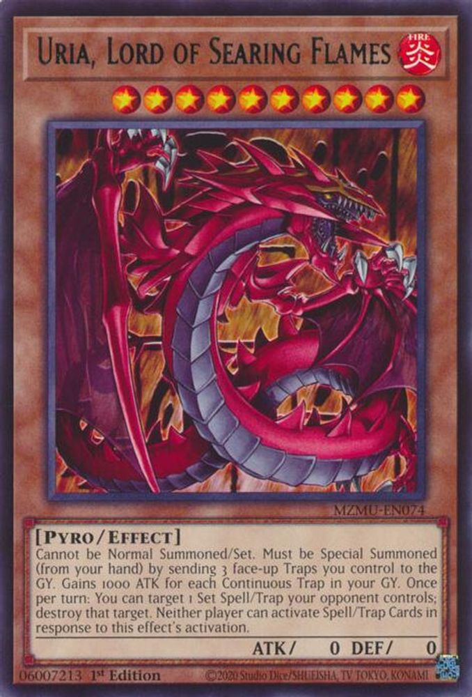 Uria, Lord of Searing Flames (MZMU-EN074) - Rare