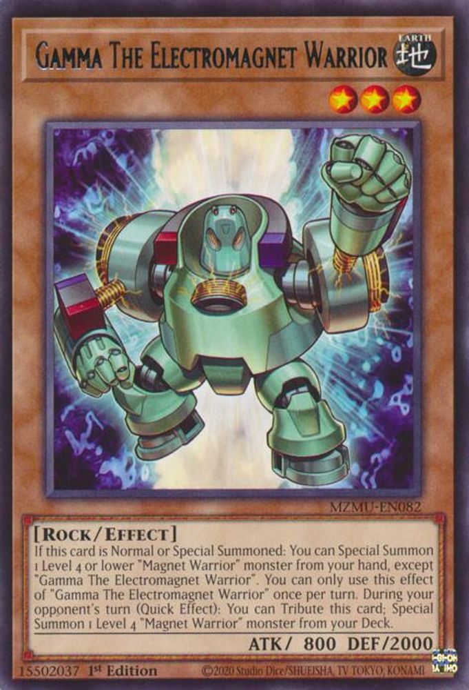 Gamma The Electromagnet Warrior (MZMU-EN082) - Rare