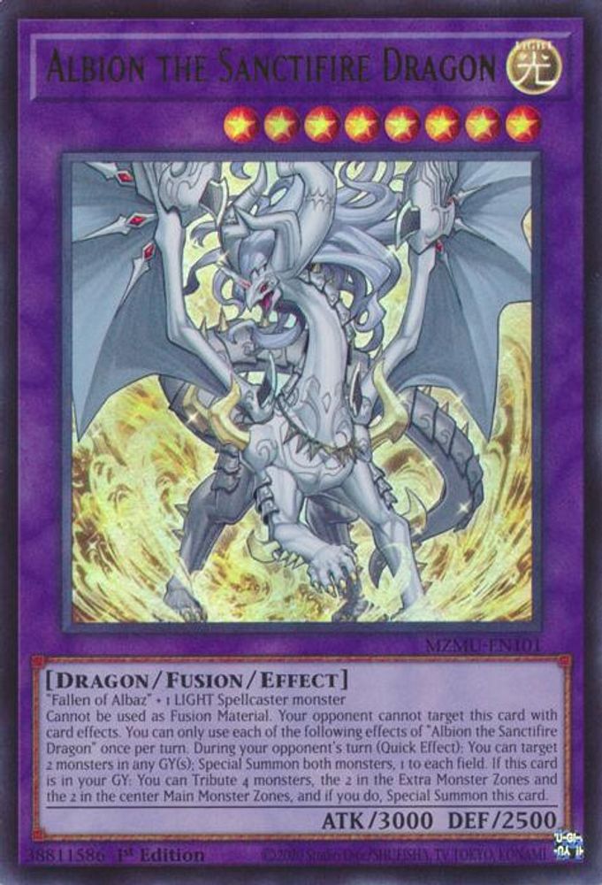 Albion the Sanctifire Dragon (MZMU-EN101) - Ultra Rare