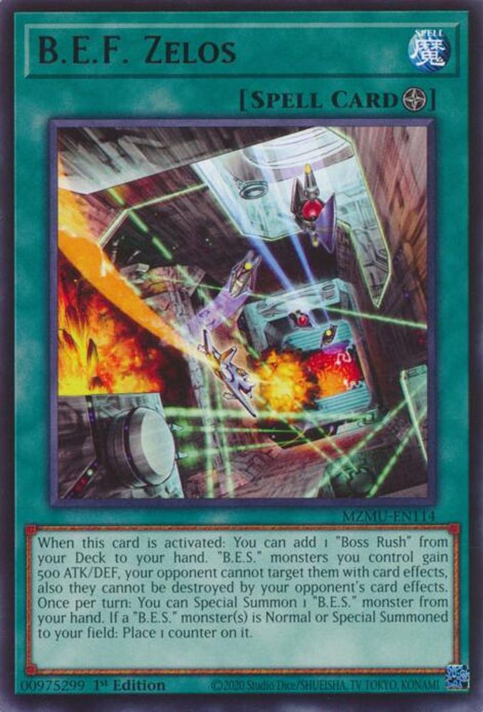 B.E.F. Zelos (MZMU-EN114) - Rare