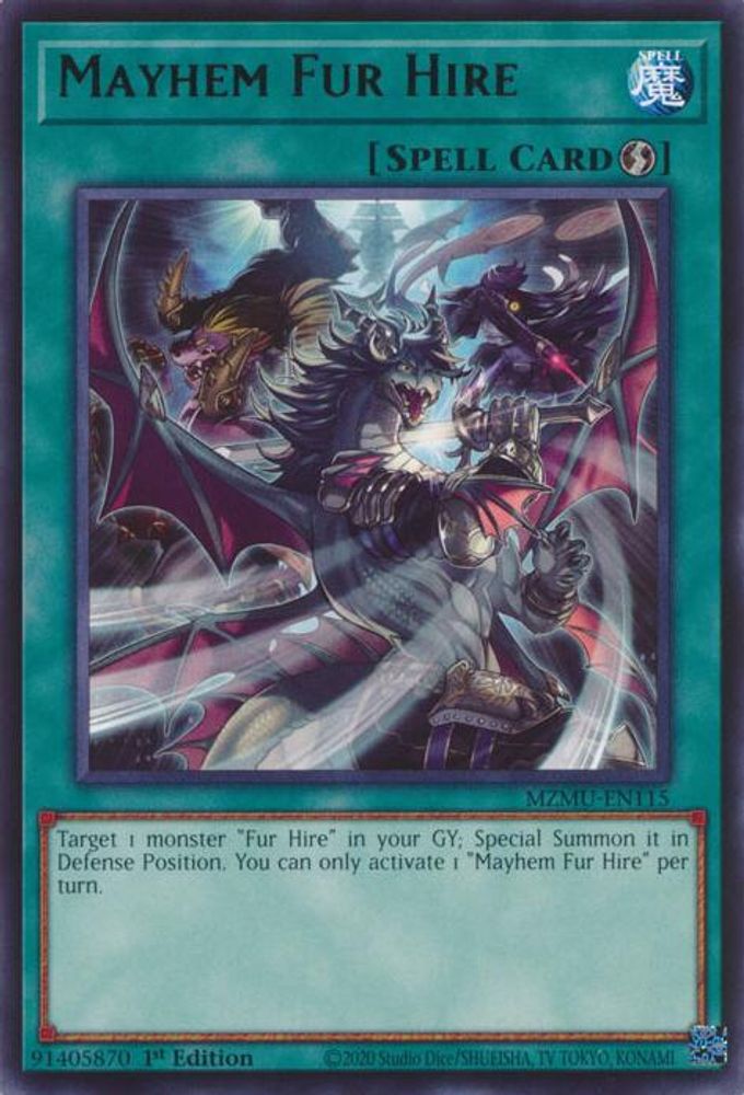 Mayhem Fur Hire (MZMU-EN115) - Rare