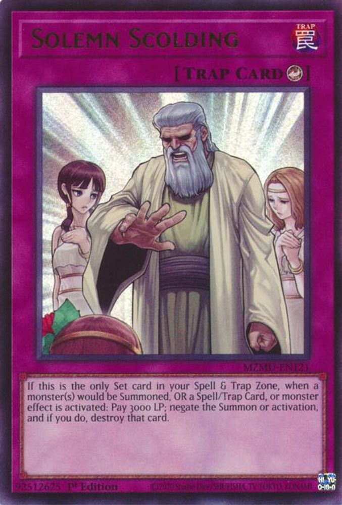 Solemn Scolding (MZMU-EN121) - Ultra Rare