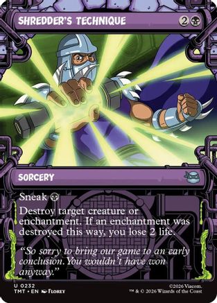 Shredder's Technique (Showcase) (TMT-232) - Teenage Mutant Ninja Turtles