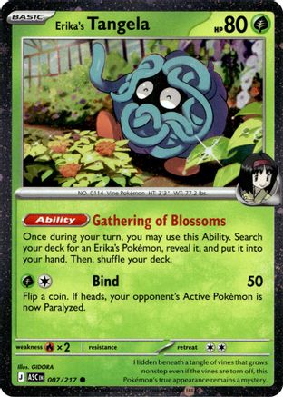 Erika's Tangela (Cosmo Holo) 007/217  - Holofoil - Common