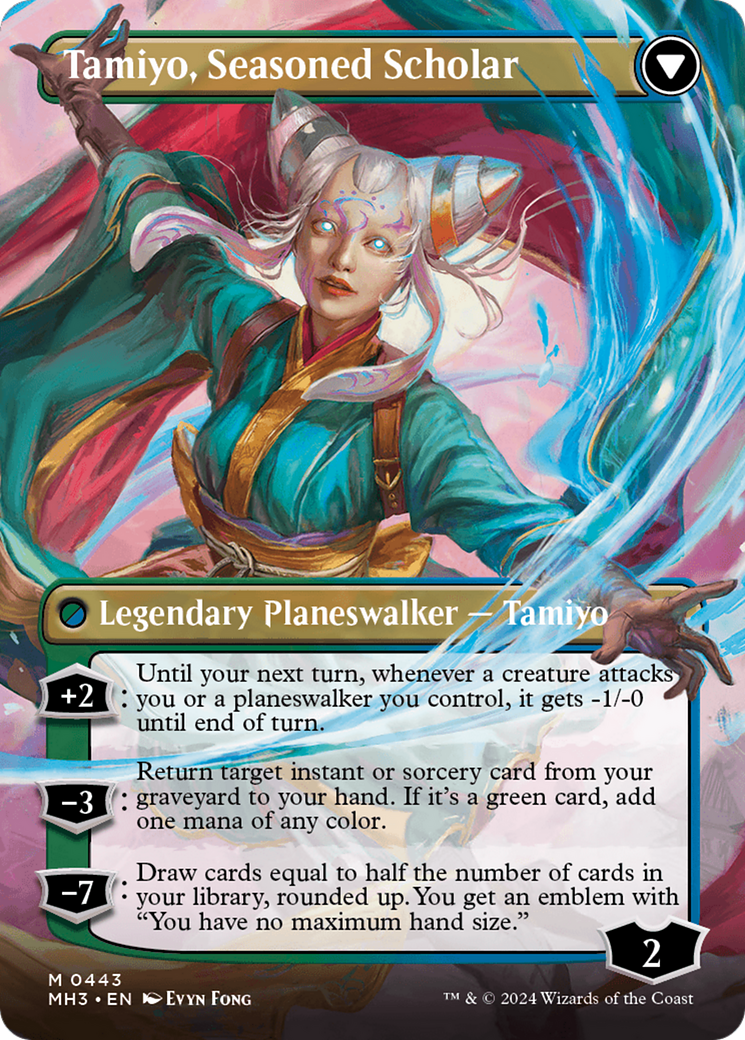 Tamiyo, étudiant curieux // Tamiyo, érudit chevronné (Borderless) [Modern Horizons 3] 