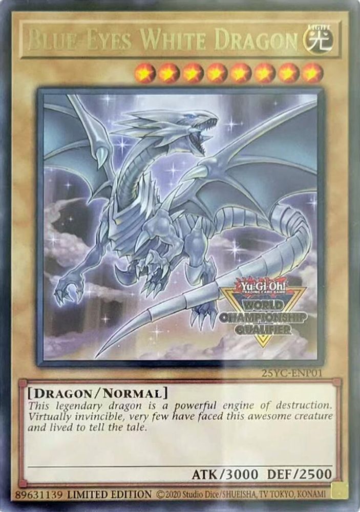 Blue-Eyes White Dragon (World Championship Qualifier) (25YC-ENP01) - Rare
