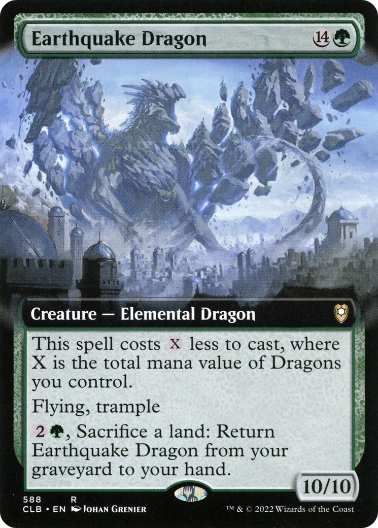 Dragon tremblement de terre (art étendu) [Commander Legends : Bataille de Baldur's Gate] 