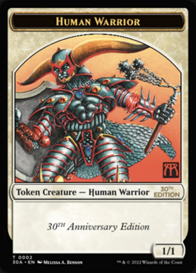 Human Warrior Token (30A-002) - 30th Anniversary Tokens