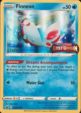 Finneon (Prerelease Staff) SWSH240  - Holofoil - Promo