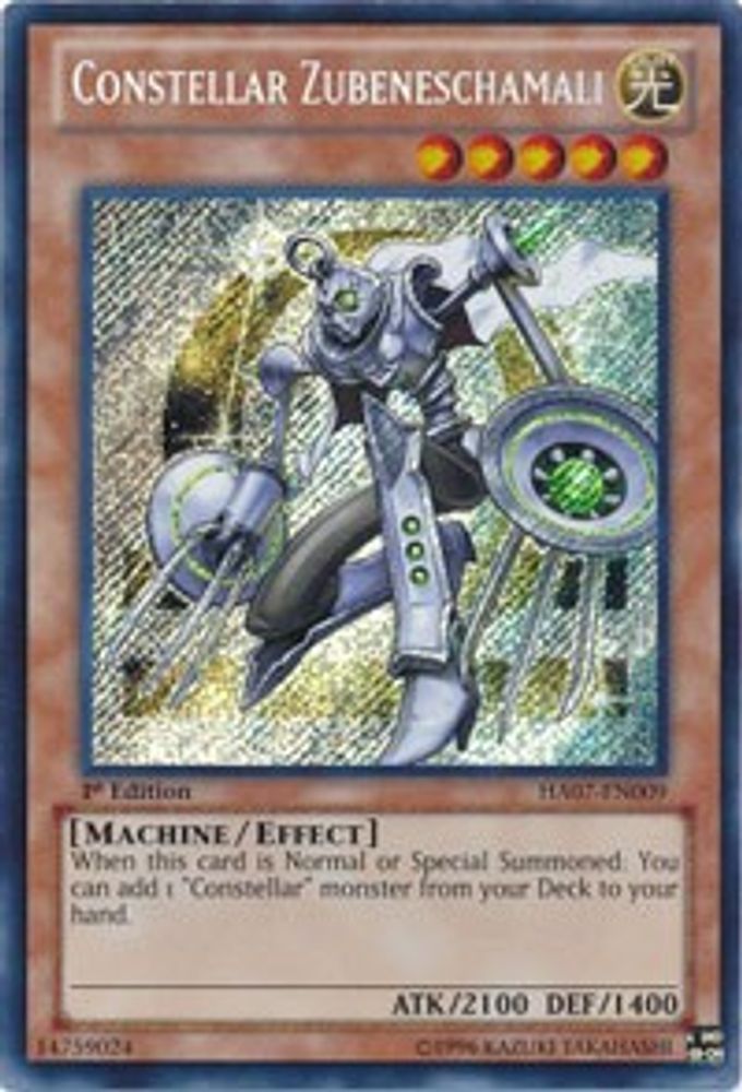Constellaire Zubeneschamali [HA07-EN009] Secret Rare 