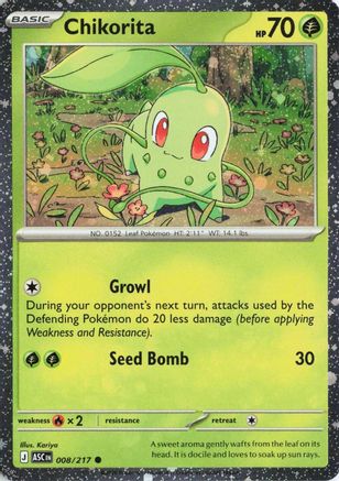 Chikorita (Cosmos Holo) 008  - Holofoil - Common