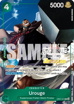Urouge (Offline Regional Champion Card Set 2025 Vol.1) (OP07-021) - Rare
