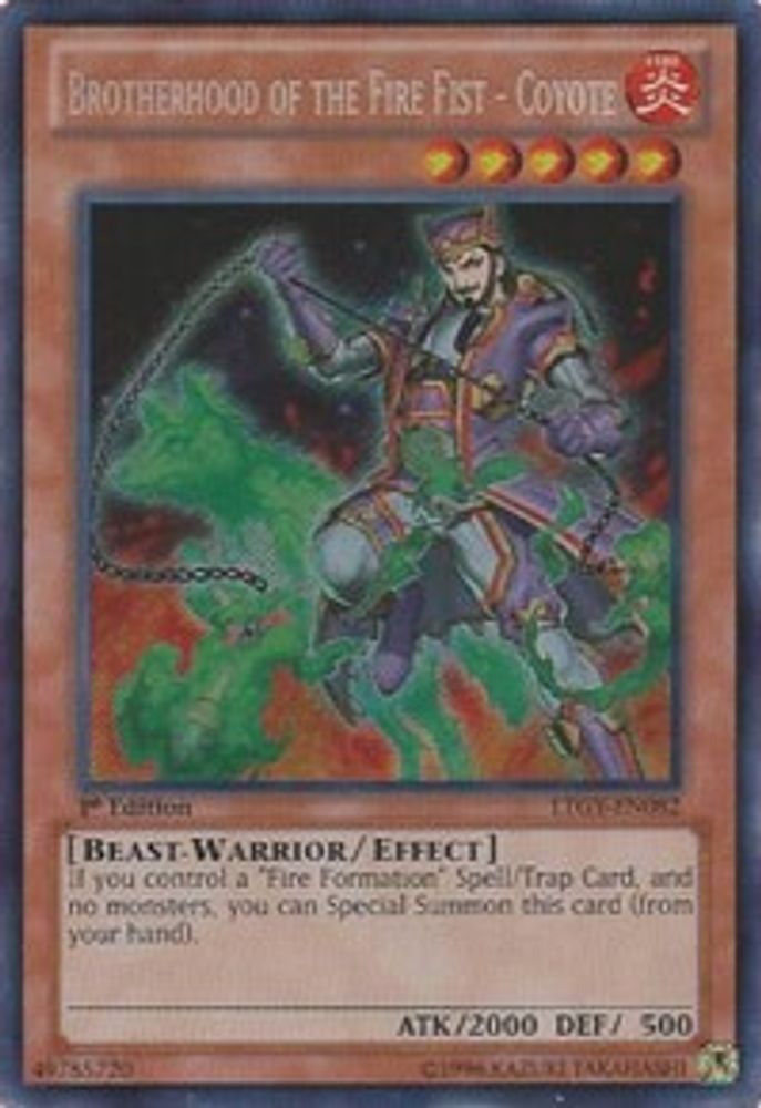 Confrérie du Poing de Feu - Coyote [LTGY-EN082] Secret Rare 