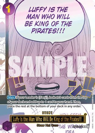 Luffy Is the Man Who Will Be King of the Pirates!!! (Japanese Version 3rd Anniversary Set) (OP12-079) - Rare