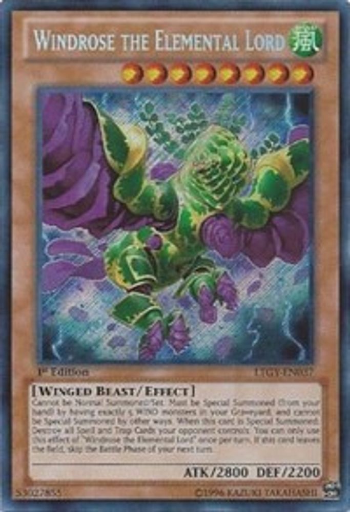 Windrose the Elemental Lord (LTGY-EN037) - Secret Rare