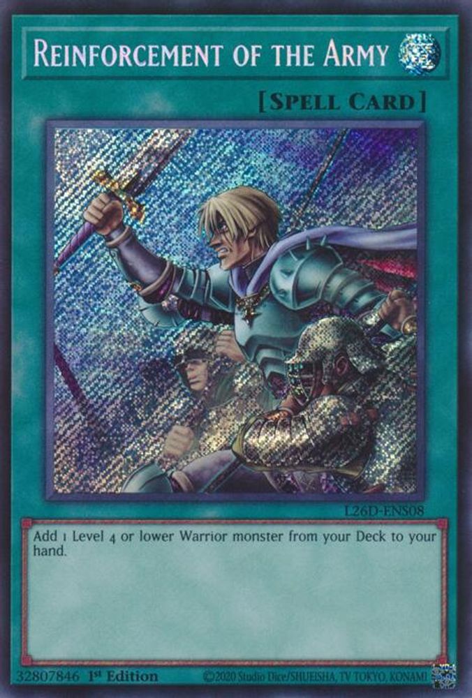 Reinforcement of the Army (Secret Rare) (L26D-ENS08) - Secret Rare
