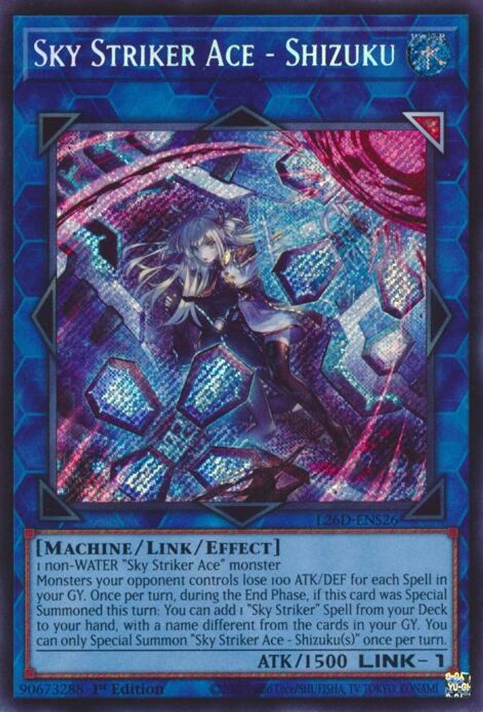 Sky Striker Ace - Shizuku (Alternate Art) (Secret Rare) (L26D-ENS26) - Secret Rare