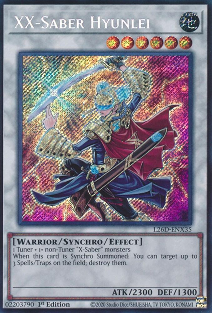 XX-Saber Hyunlei (Secret Rare) (L26D-ENX35) - Secret Rare