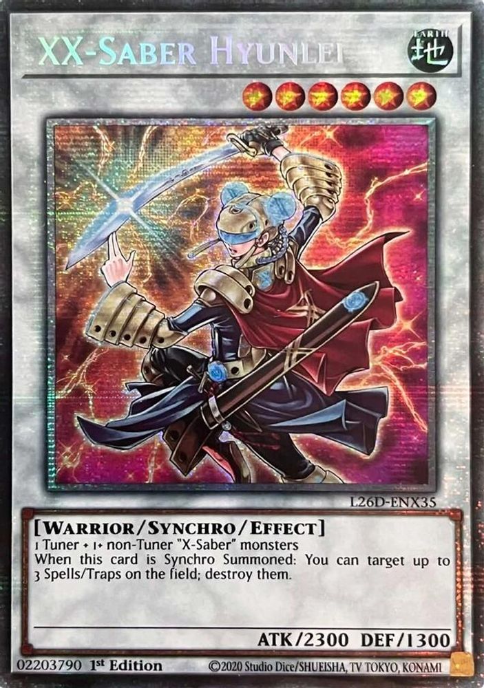 XX-Saber Hyunlei (Starlight Rare) (L26D-ENX35) - Starlight Rare
