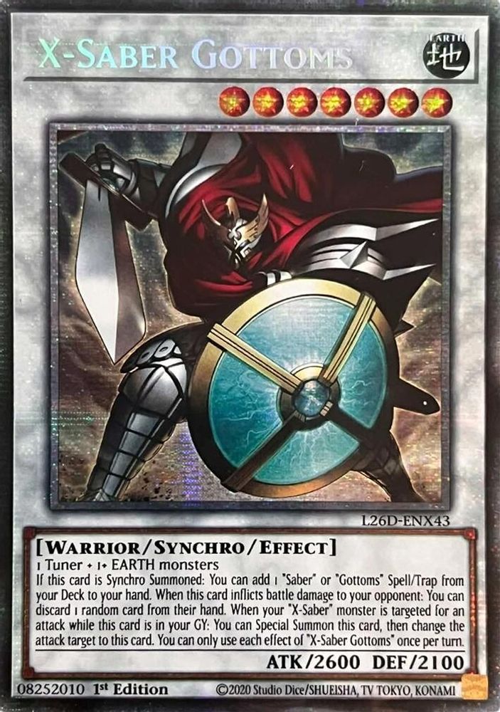 X-Saber Gottoms (Starlight Rare) (L26D-ENX43) - Starlight Rare