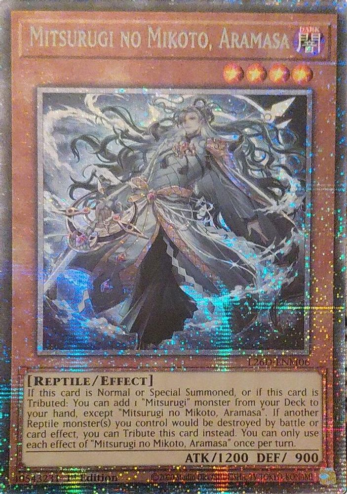 Mitsurugi no Mikoto, Aramasa (Starlight Rare) (L26D-ENM06) - Starlight Rare