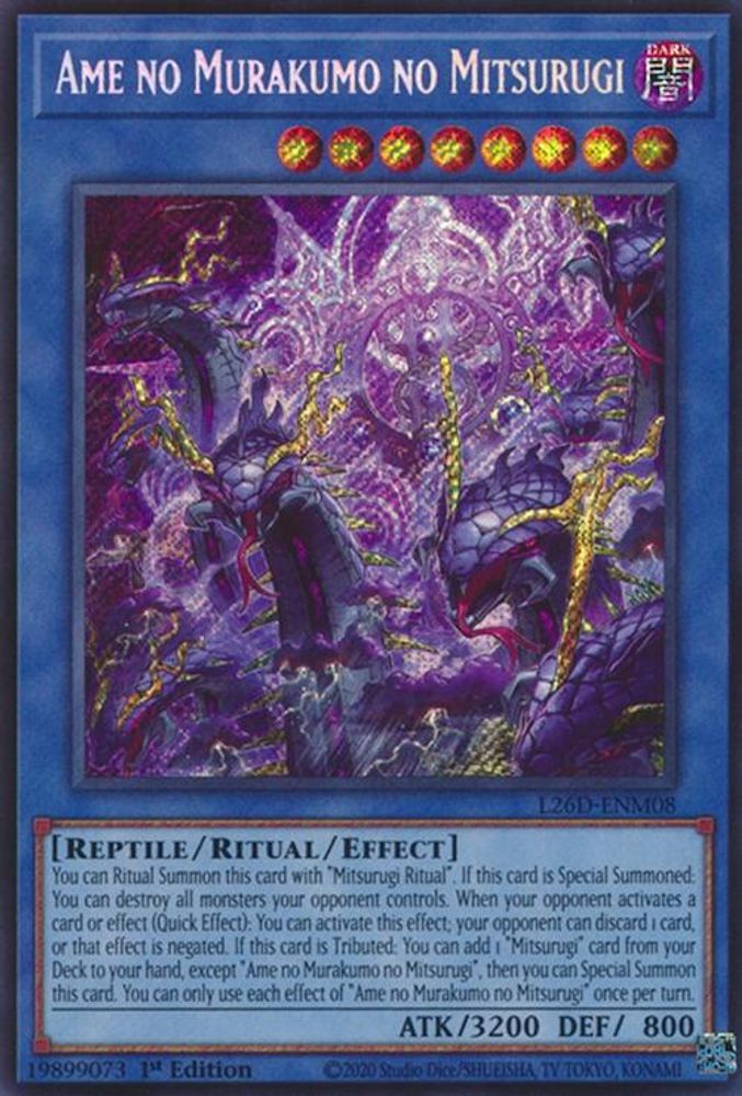 Ame no Murakumo no Mitsurugi (Secret Rare) (L26D-ENM08) - Secret Rare