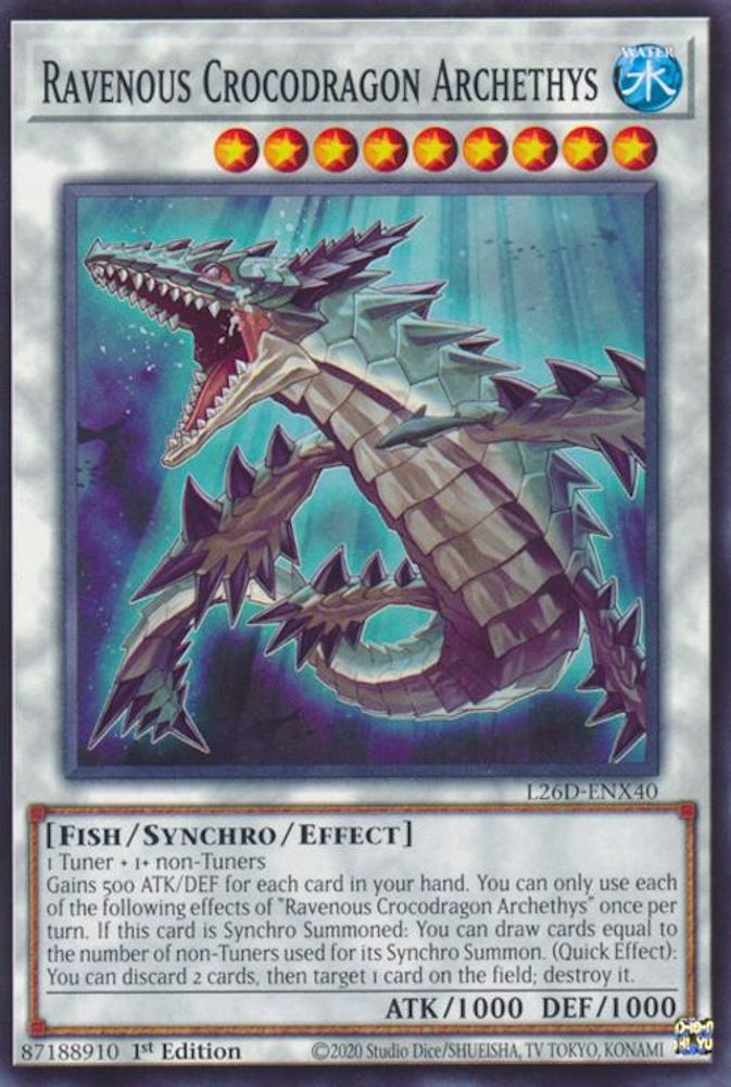 Ravenous Crocodragon Archethys (L26D-ENX40) - Common