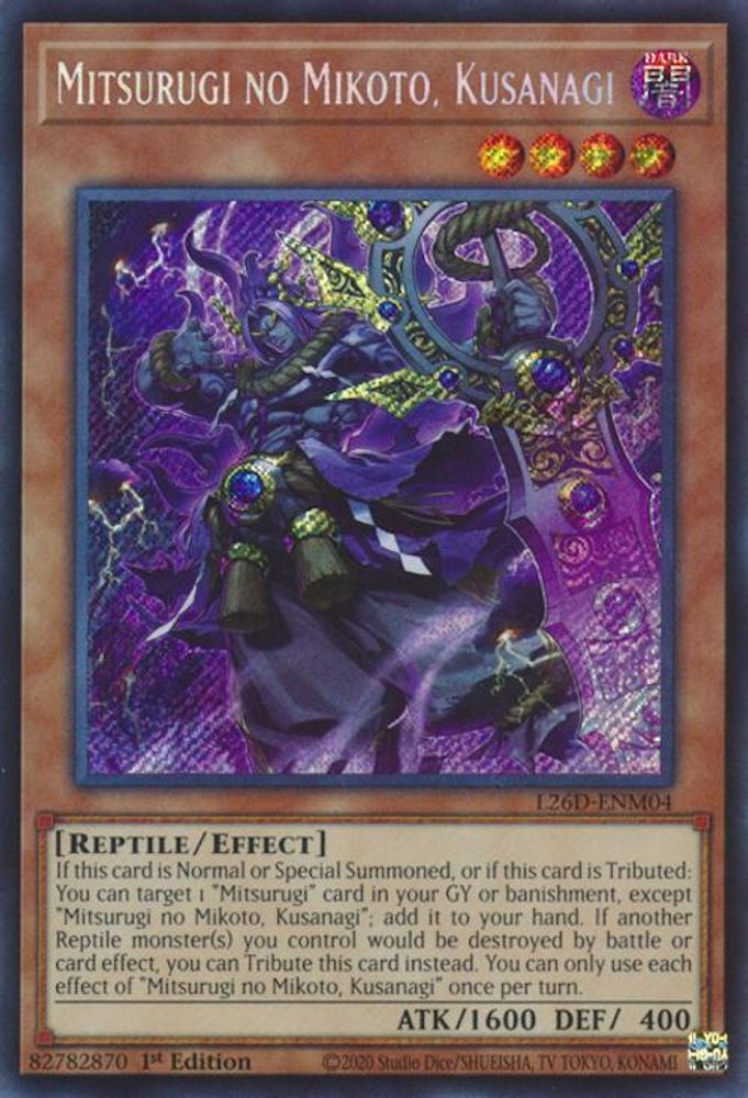 Mitsurugi no Mikoto, Kusanagi (L26D-ENM04) - Secret Rare