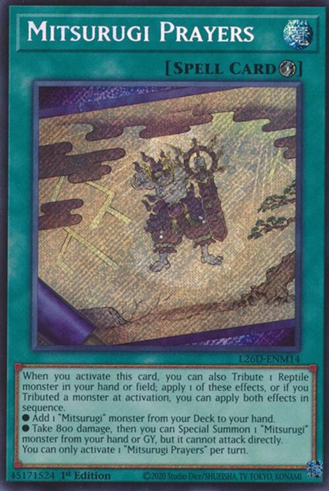 Mitsurugi Prayers (Secret Rare) (L26D-ENM14) - Secret Rare