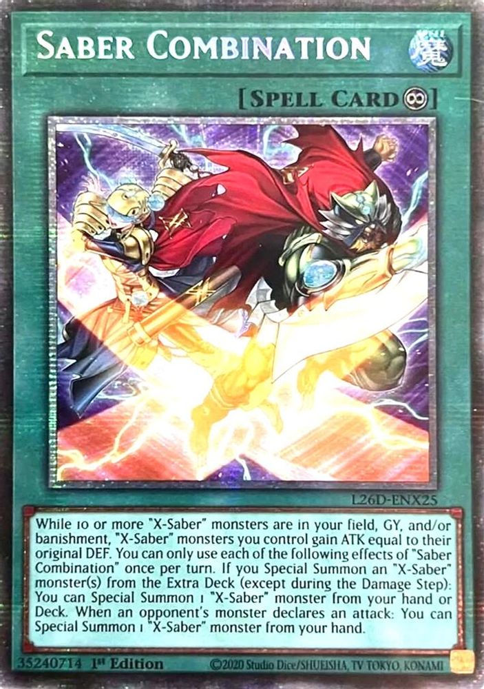 Saber Combination (Starlight Rare) (L26D-ENX25) - Starlight Rare