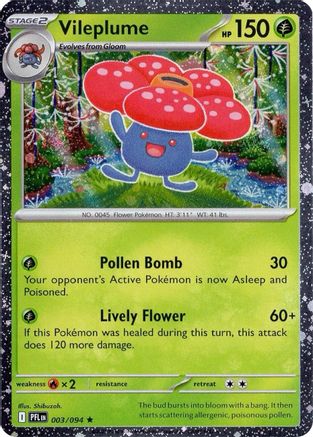 Vileplume (Cosmos Holo) 003  - Holofoil - Rare