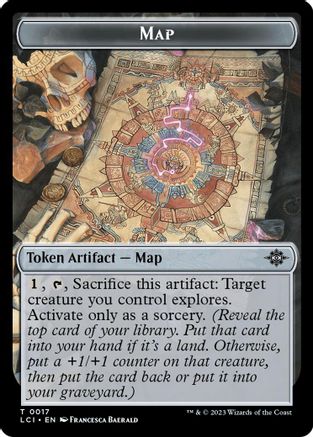Treasure (0018) // Map Double-Sided Token (LCI-17 // 18) - The Lost Caverns of Ixalan