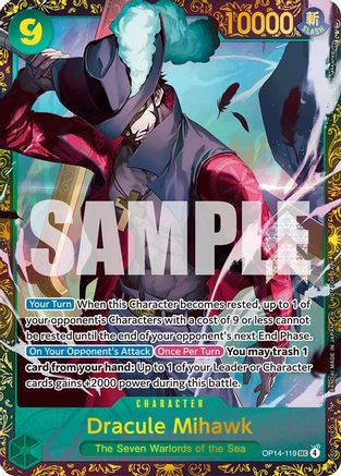 Dracule Mihawk - (CS 26-27 Regionals Season 1) (OP14-119) - Secret Rare