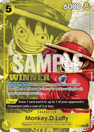 Monkey.D.Luffy (Winner Pack 2026 Vol. 2) (P-106) - Promo