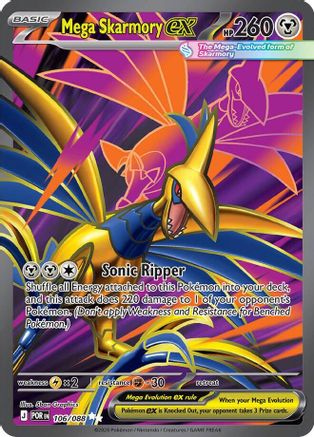 Mega Skarmory ex 106/088  - Holofoil - Ultra Rare