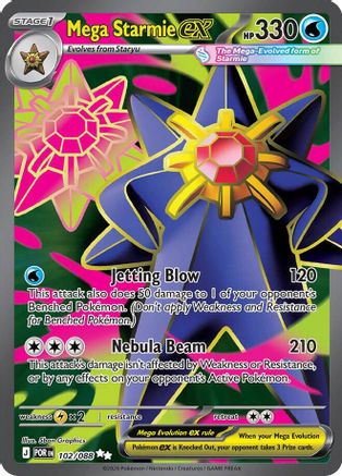 Mega Starmie ex 102/088  - Holofoil - Ultra Rare