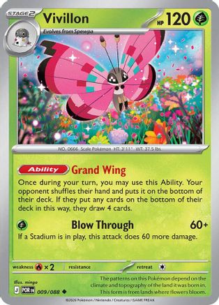 Vivillon 009  - Reverse Holofoil - Uncommon
