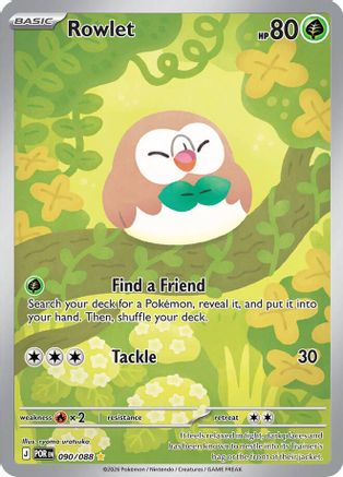 Rowlet 090/088  - Holofoil - Illustration Rare