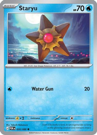 Staryu 020  - Reverse Holofoil - Common