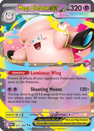 Mega Clefable ex 031/088  - Holofoil - Double Rare