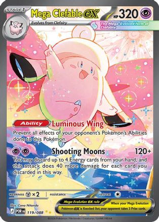 Mega Clefable ex 119/088  - Holofoil - Special Illustration Rare