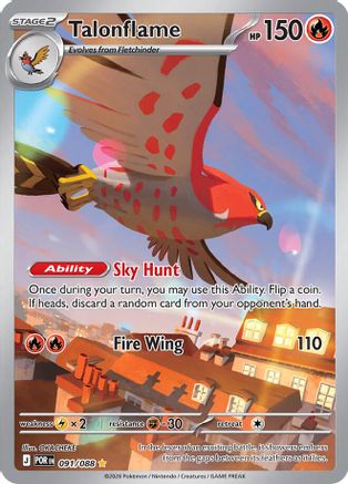 Talonflame 091/088  - Holofoil - Illustration Rare