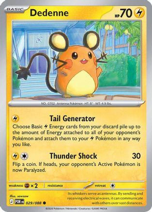 Dedenne 029/088  - Reverse Holofoil - Common