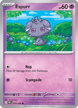 Espurr 033/088  - Reverse Holofoil - Common