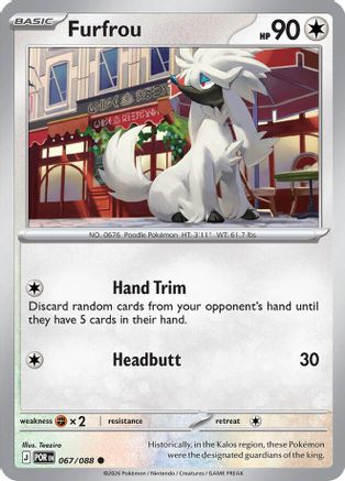 Furfrou 067  - Reverse Holofoil - Common