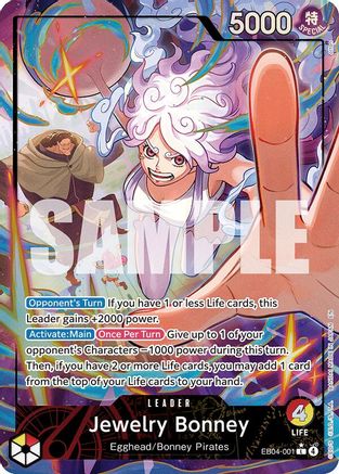 Jewelry Bonney (EB04-001) (Alternate Art) (EB04-001) - Leader
