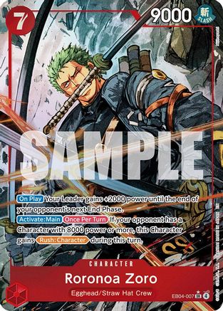 Roronoa Zoro (EB04-007) (Alternate Art) (EB04-007) - Super Rare