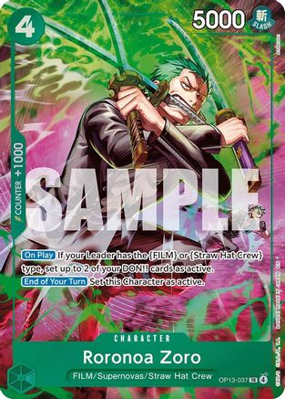 Roronoa Zoro (OP13-037) (OP13-037) - Treasure Rare