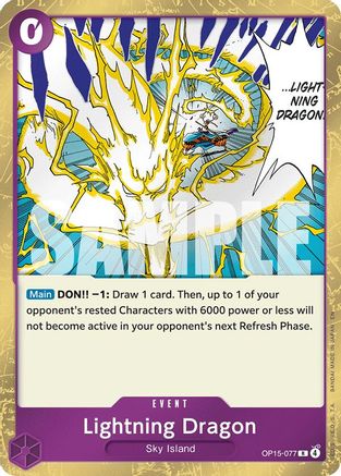 Lightning Dragon (OP15-077) - Rare